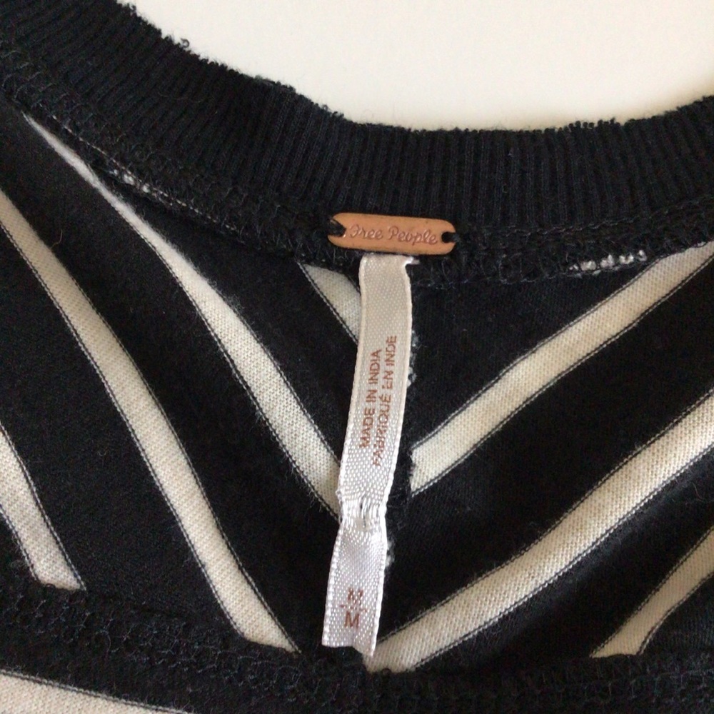 Free People Black & White stripe shirt - Picture 7 of 9